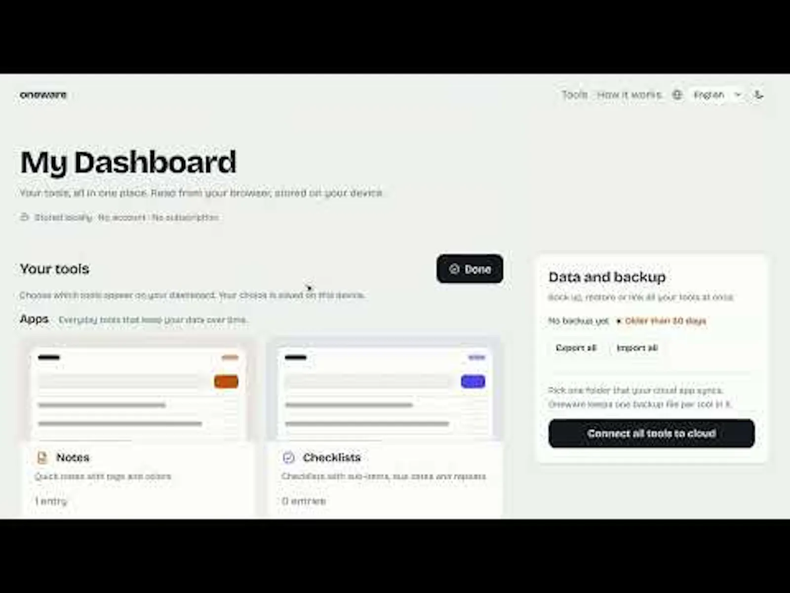 Oneware screenshot 1 (video preview)