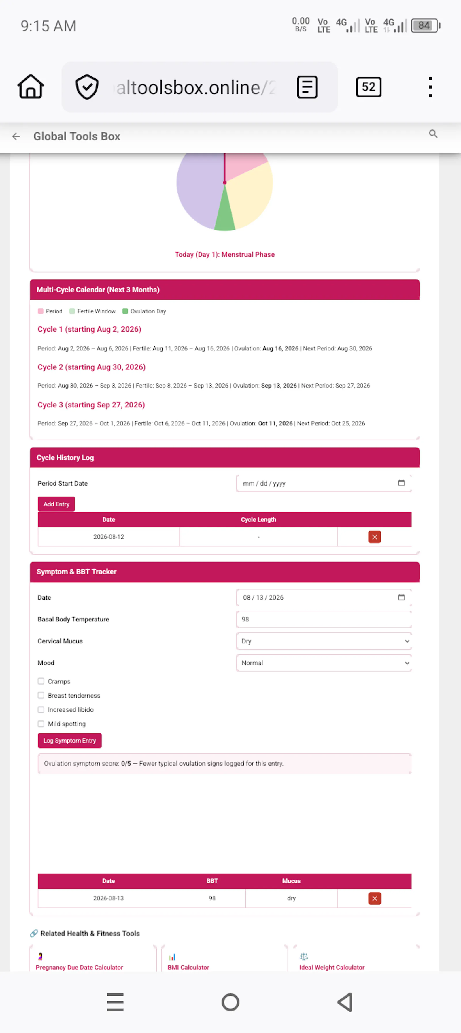 Ovulation Calculator  screenshot 2