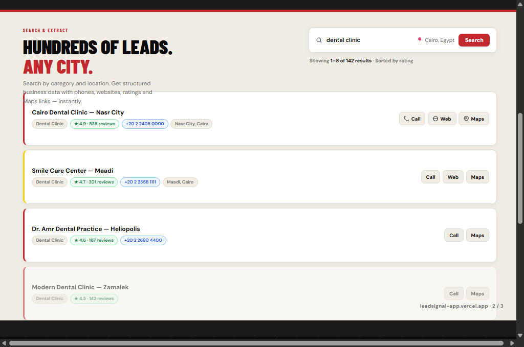 LeadSignal - Screenshot 2 showing product features and functionality