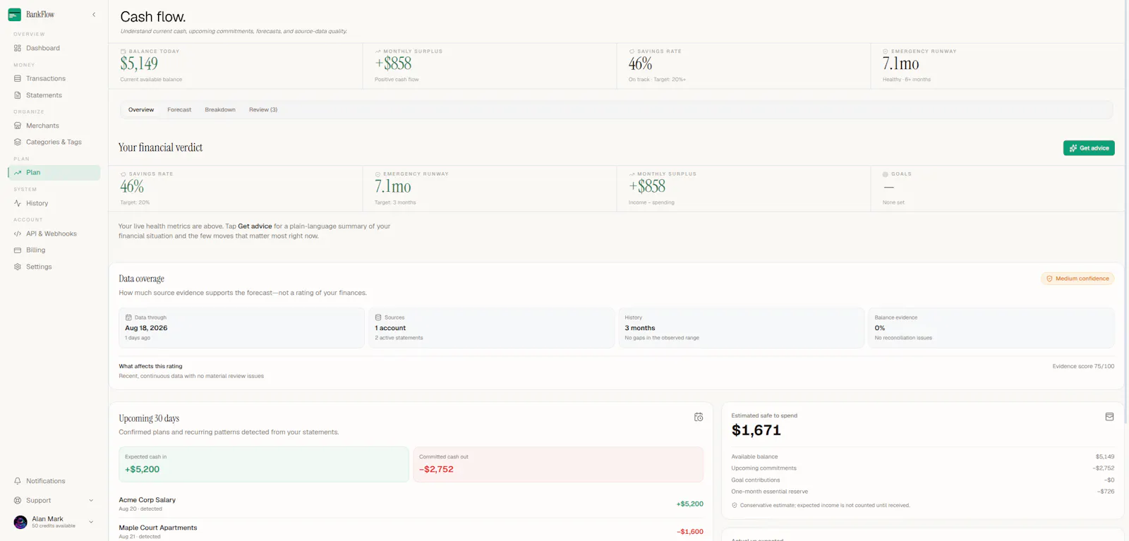 Bankflow screenshot 8