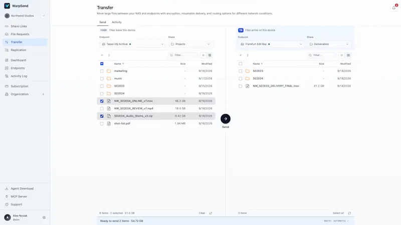 WarpSend screenshot 4