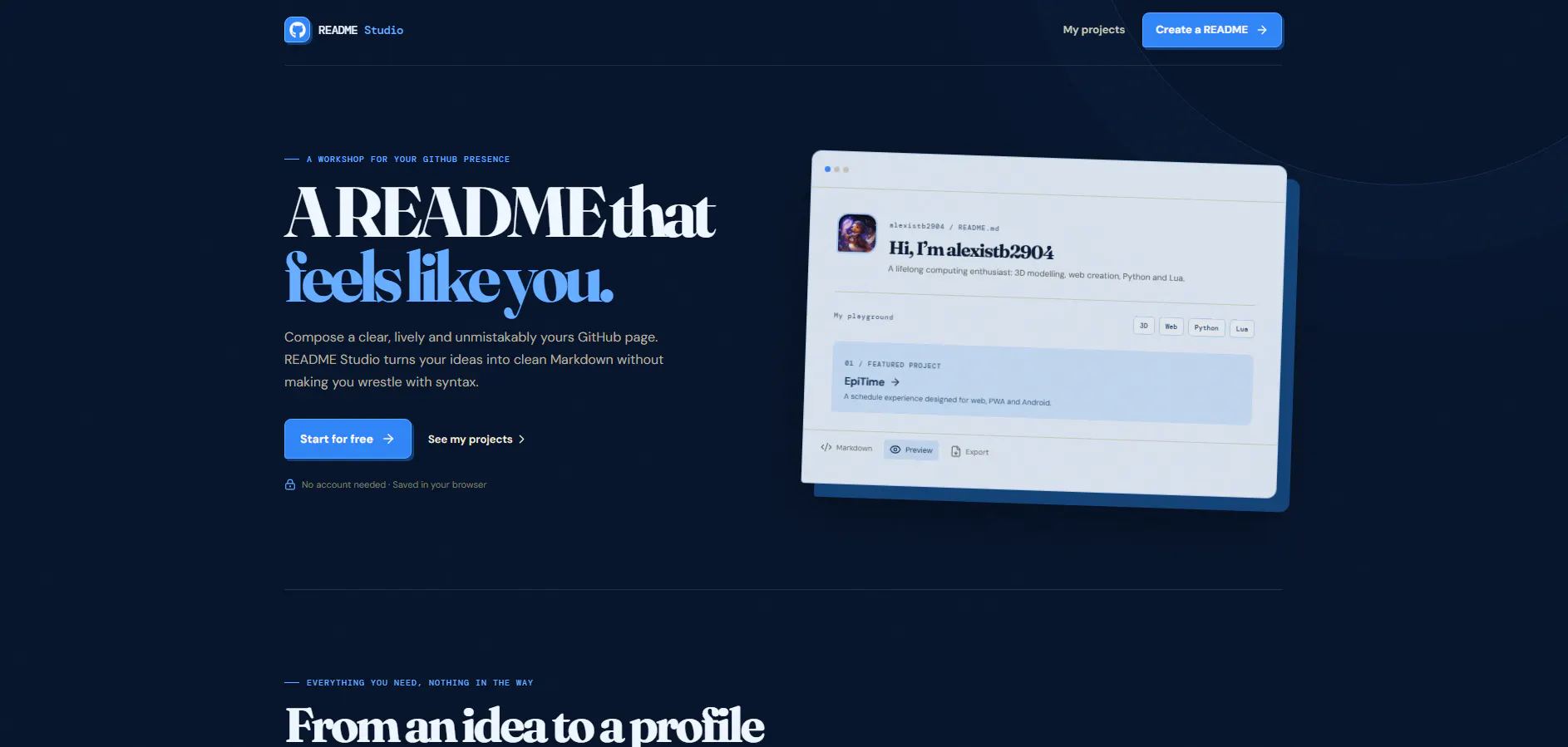 README Studio gallery image