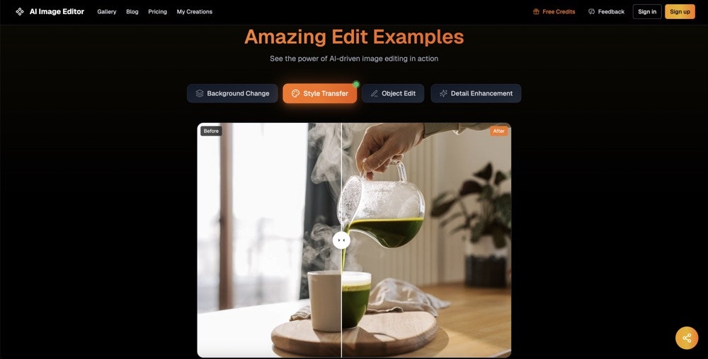 ai image editor gallery image
