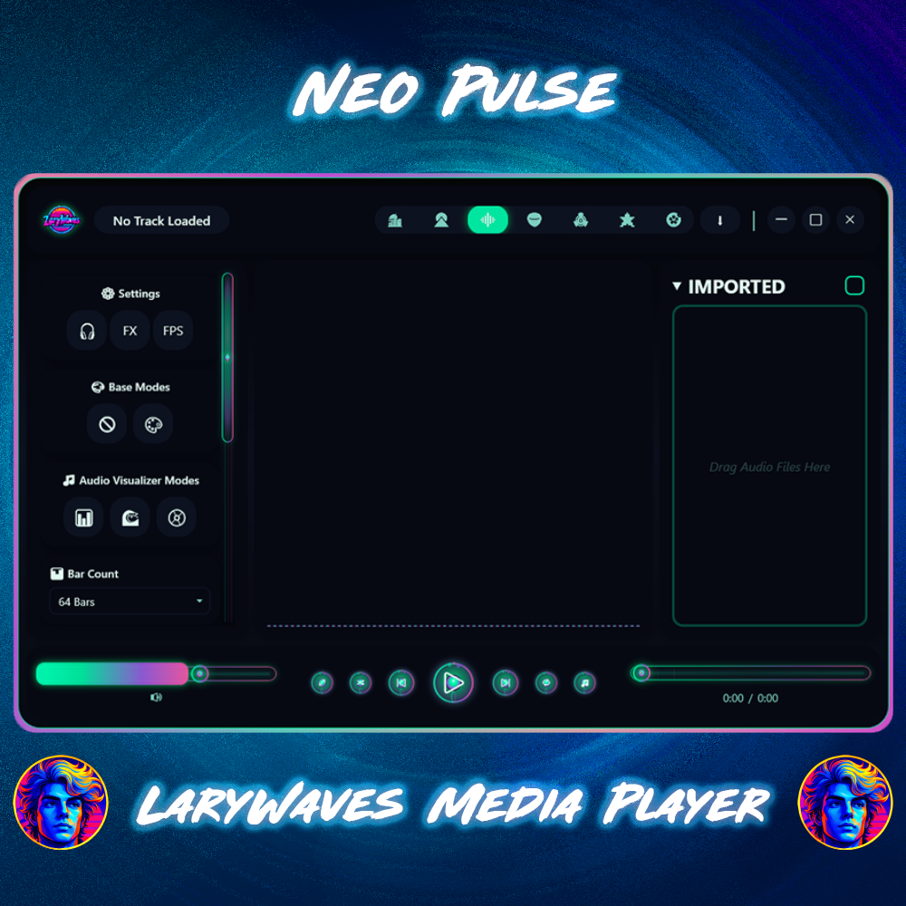 LaryWaves Media Player (v0.1) - Screenshot 3 showing product features and functionality