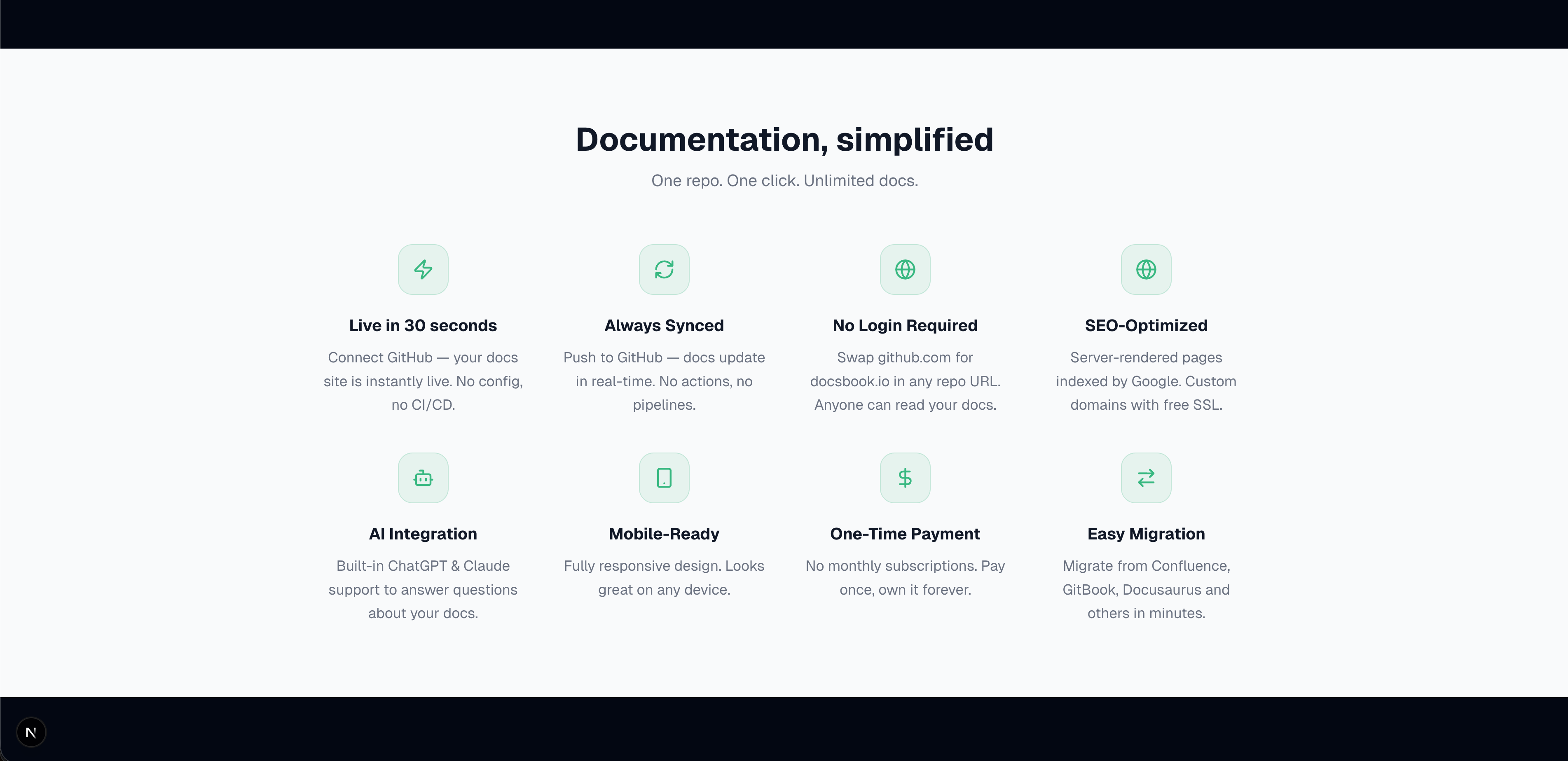 Docsbook — Docs from GitHub in 30 sec gallery image