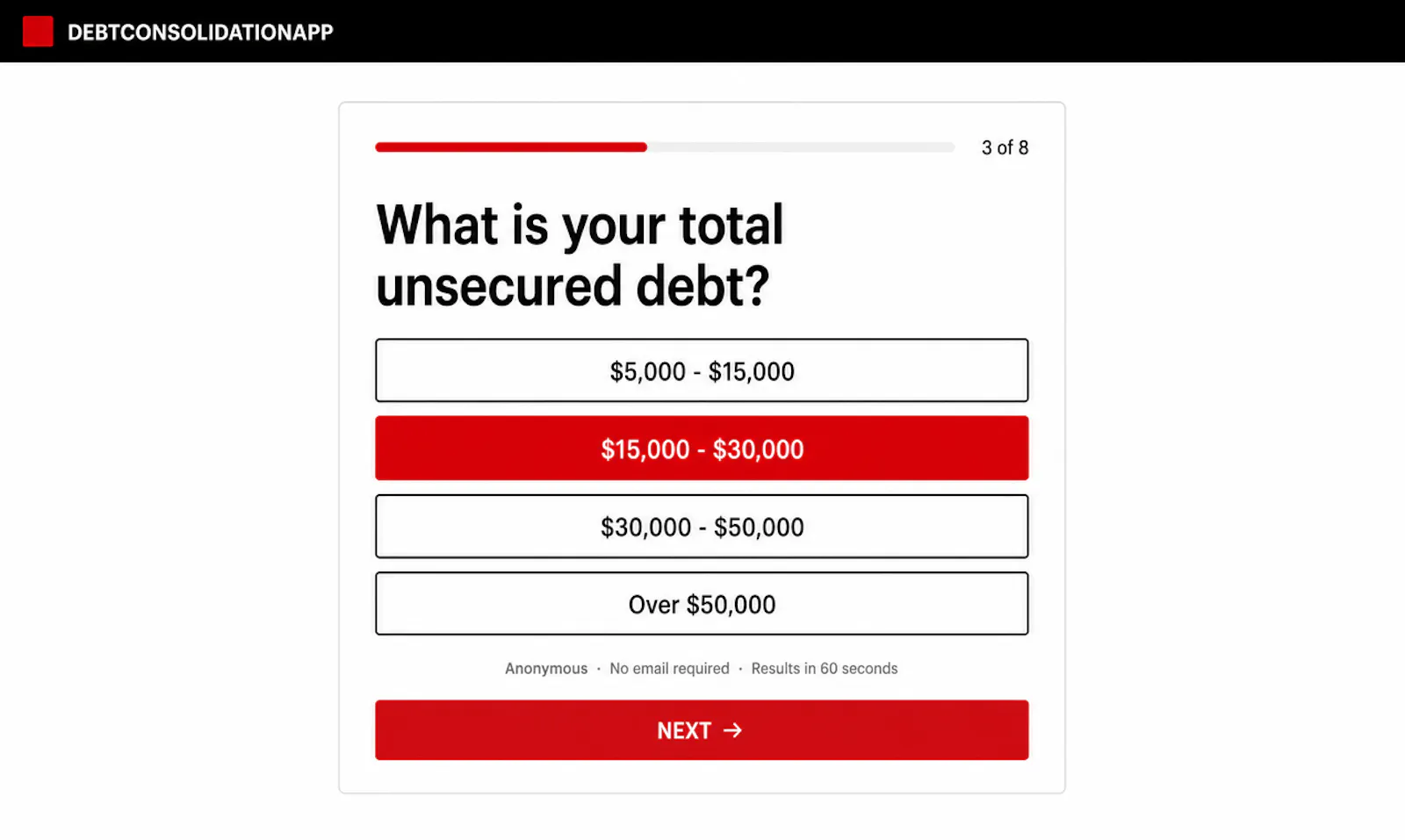 Debt Consolidation App screenshot 2