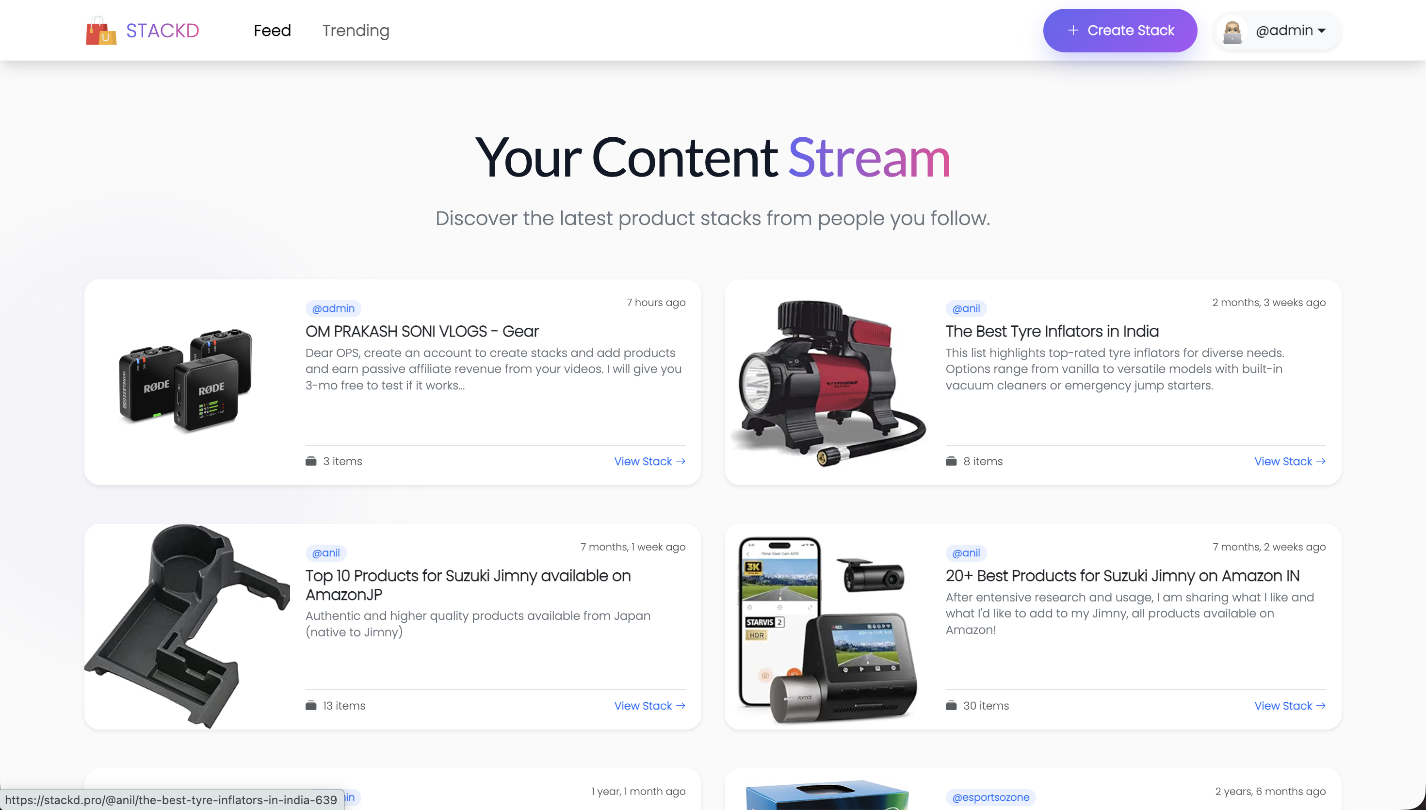 Stackd — Curate. Share. Earn. gallery image