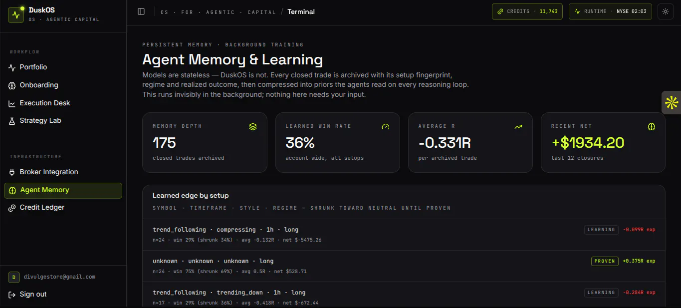 DuskOS — Your Autonomous Trading Desk gallery image