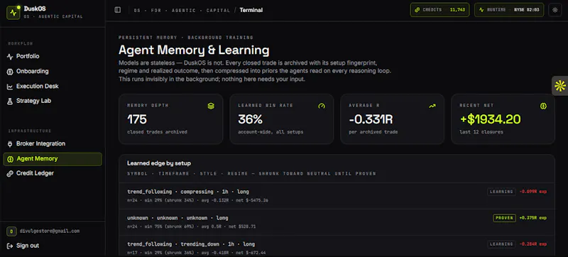 DuskOS — Your Autonomous Trading Desk screenshot 6