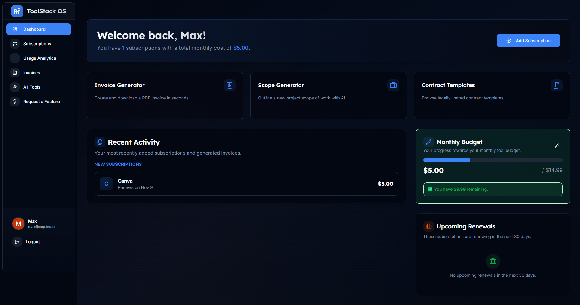 ToolStack OS gallery image
