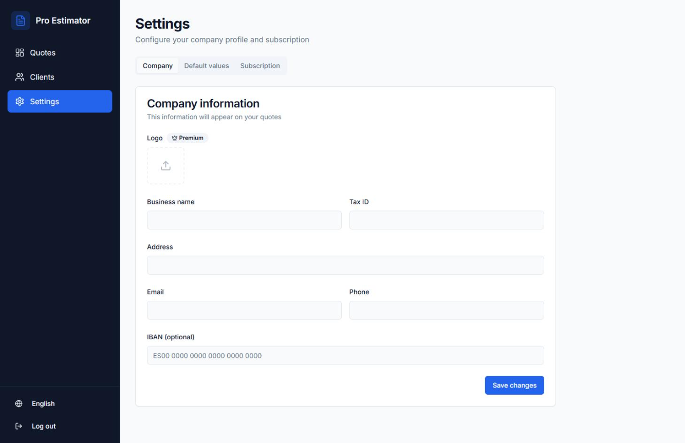Professional Estimator - Screenshot 3 showing product features and functionality
