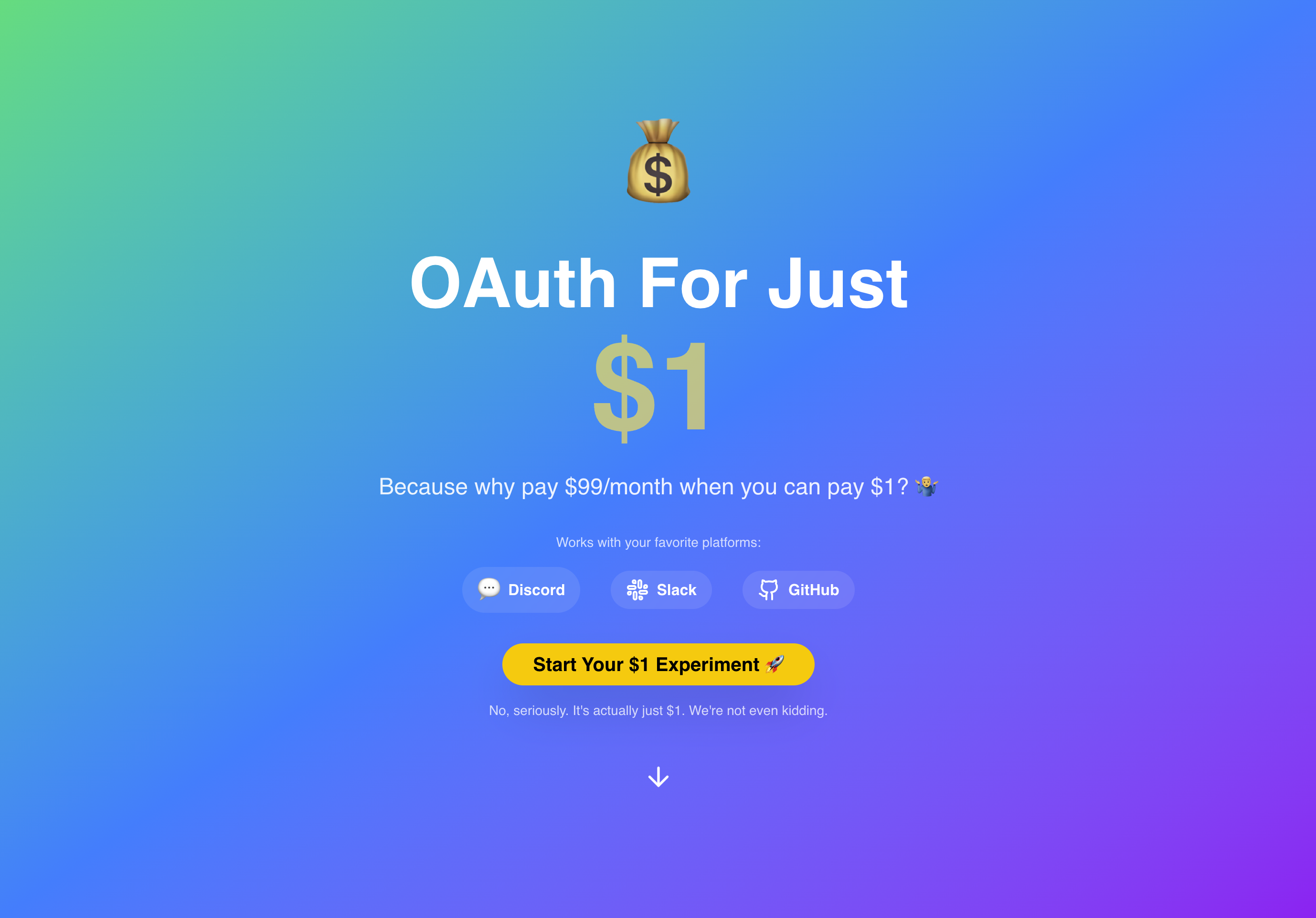 Mídia 2 de OneDollarOAuth.com - Simplifique as integrações do OAuth por apenas US $ 1 / mês!