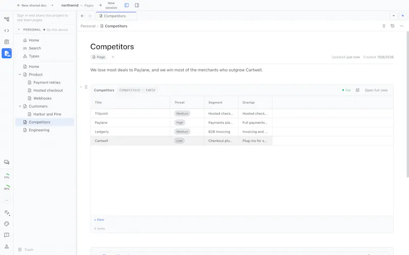 Nimbalyst Wiki screenshot 3