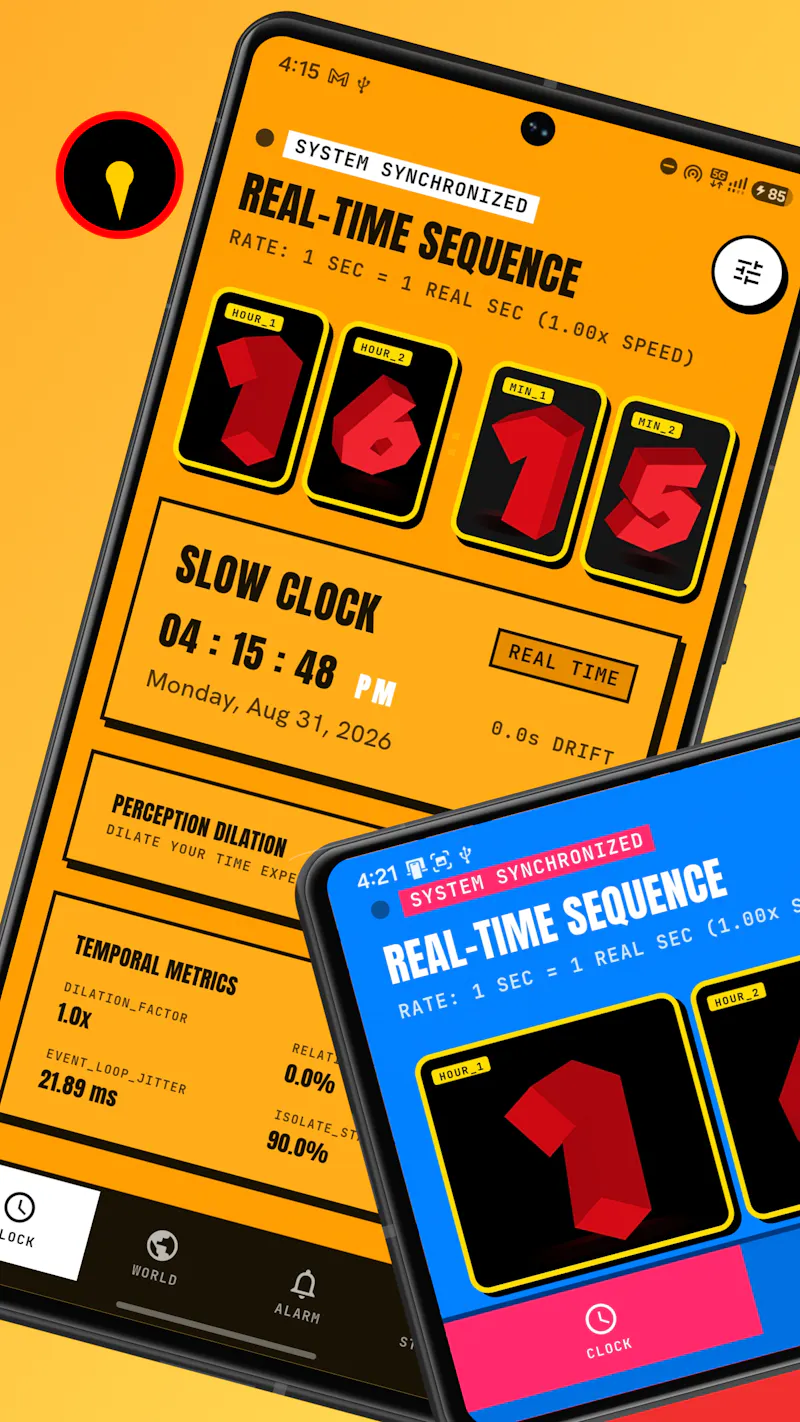 Slow Clock: 3D Timepiece screenshot 1