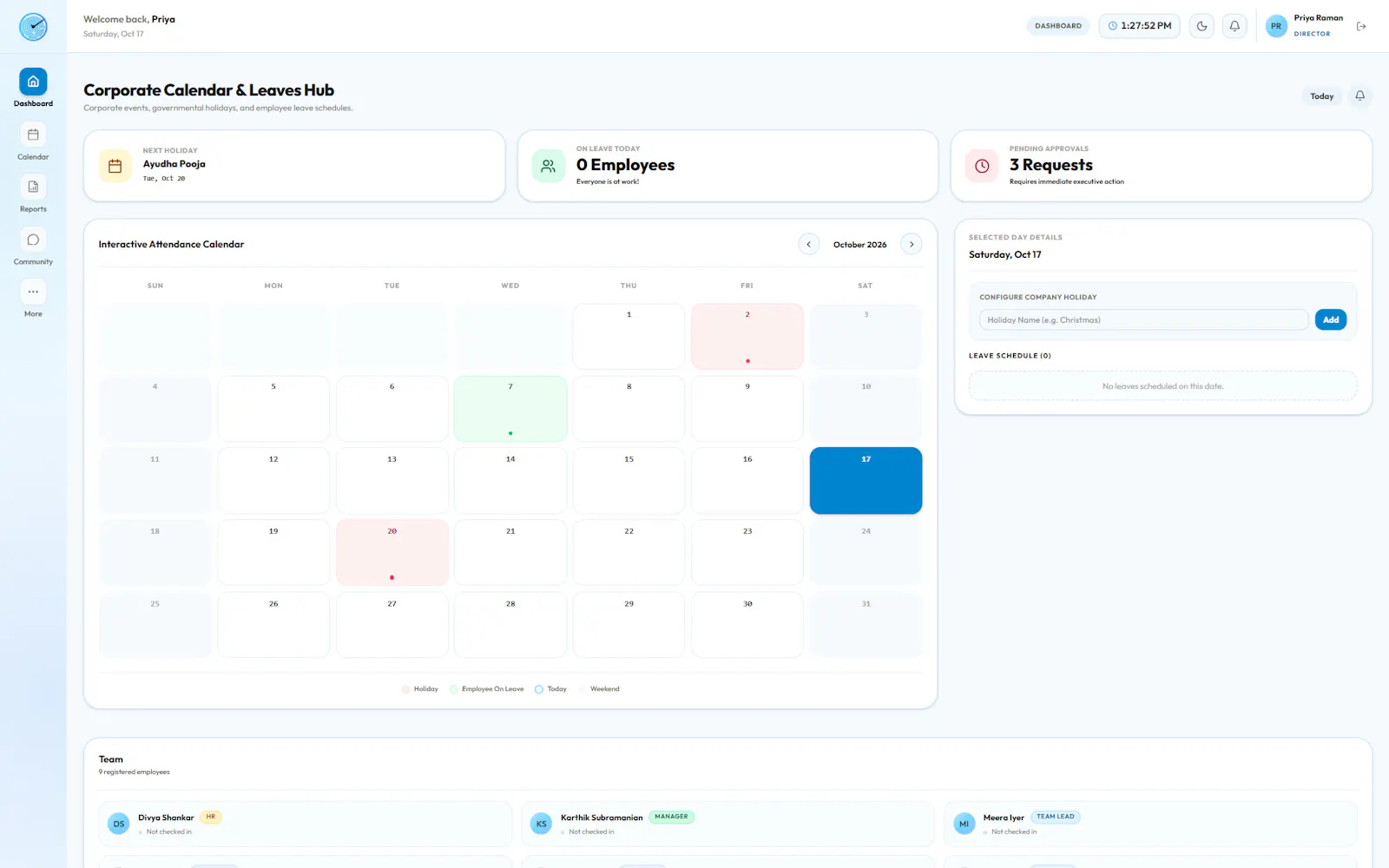 Clowi simplified attendance  screenshot 1