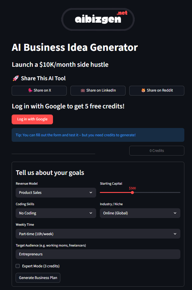 AI Business Idea Generator gallery image