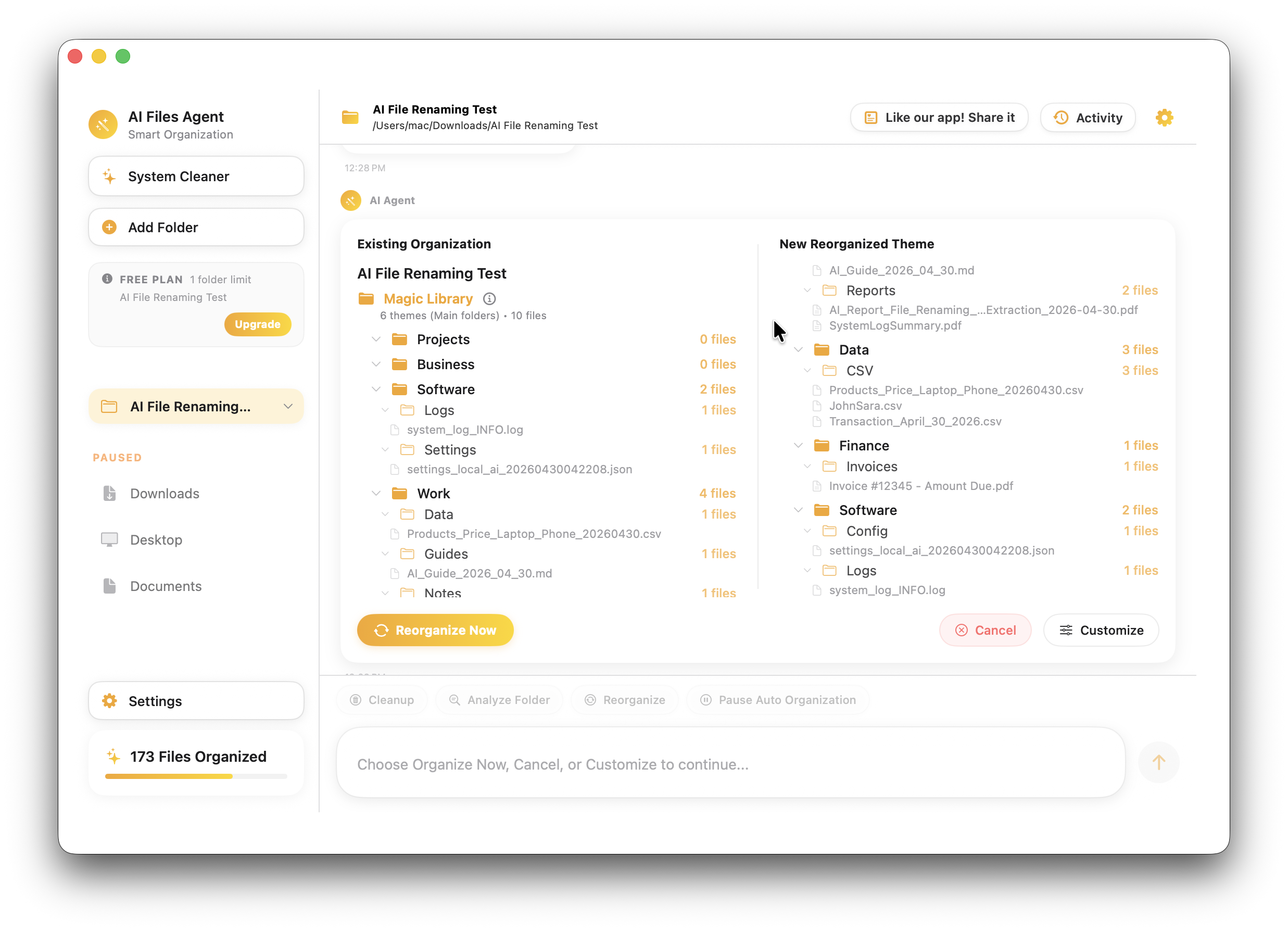AI File Agent Organizer & System Cleaner gallery image