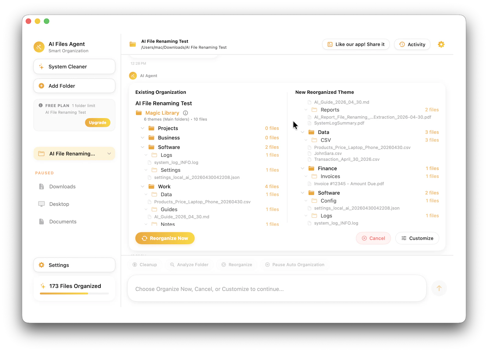 AI File Agent Organizer & System Cleaner screenshot 6