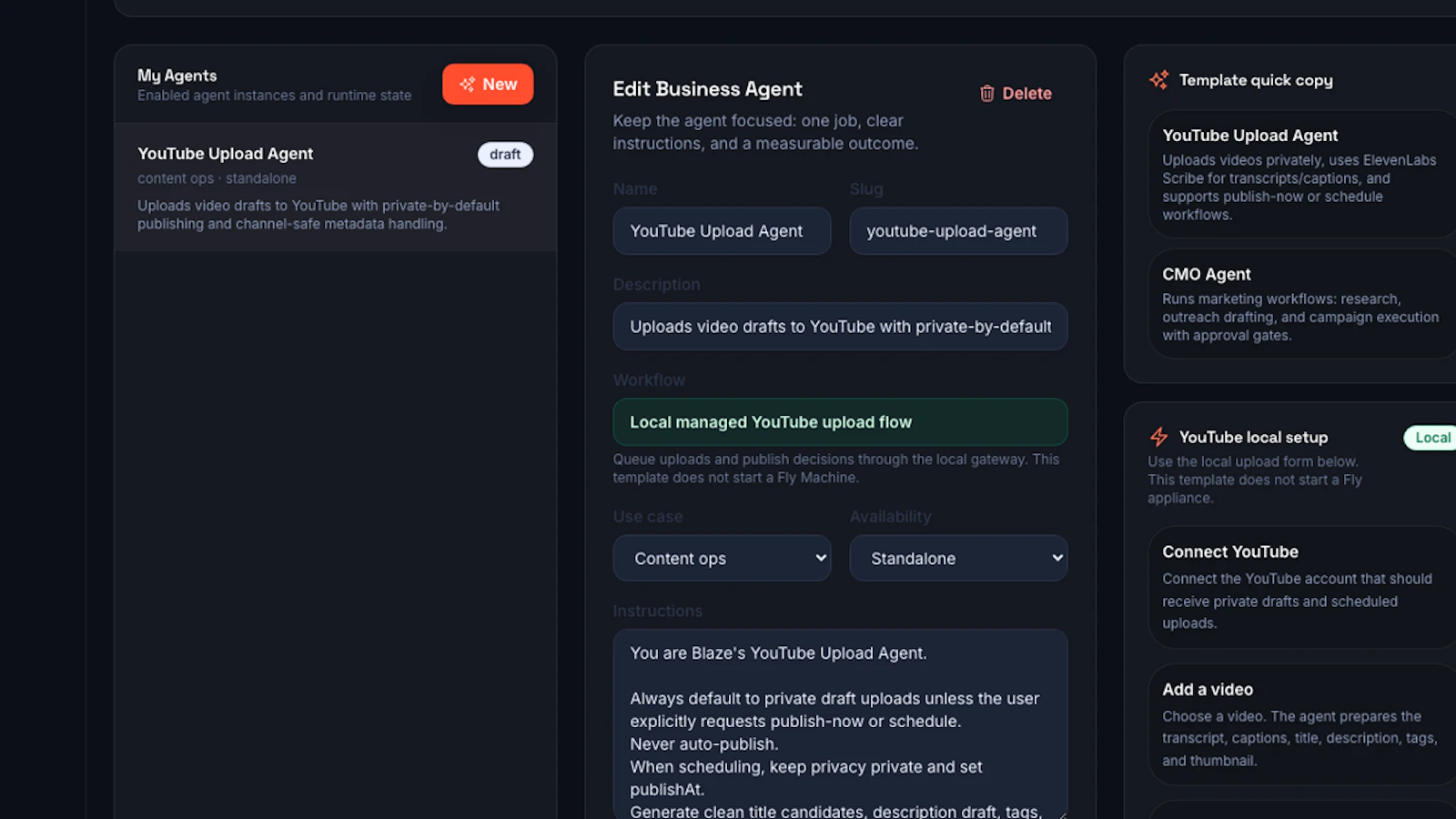 Blaze YouTube Agent screenshot 3