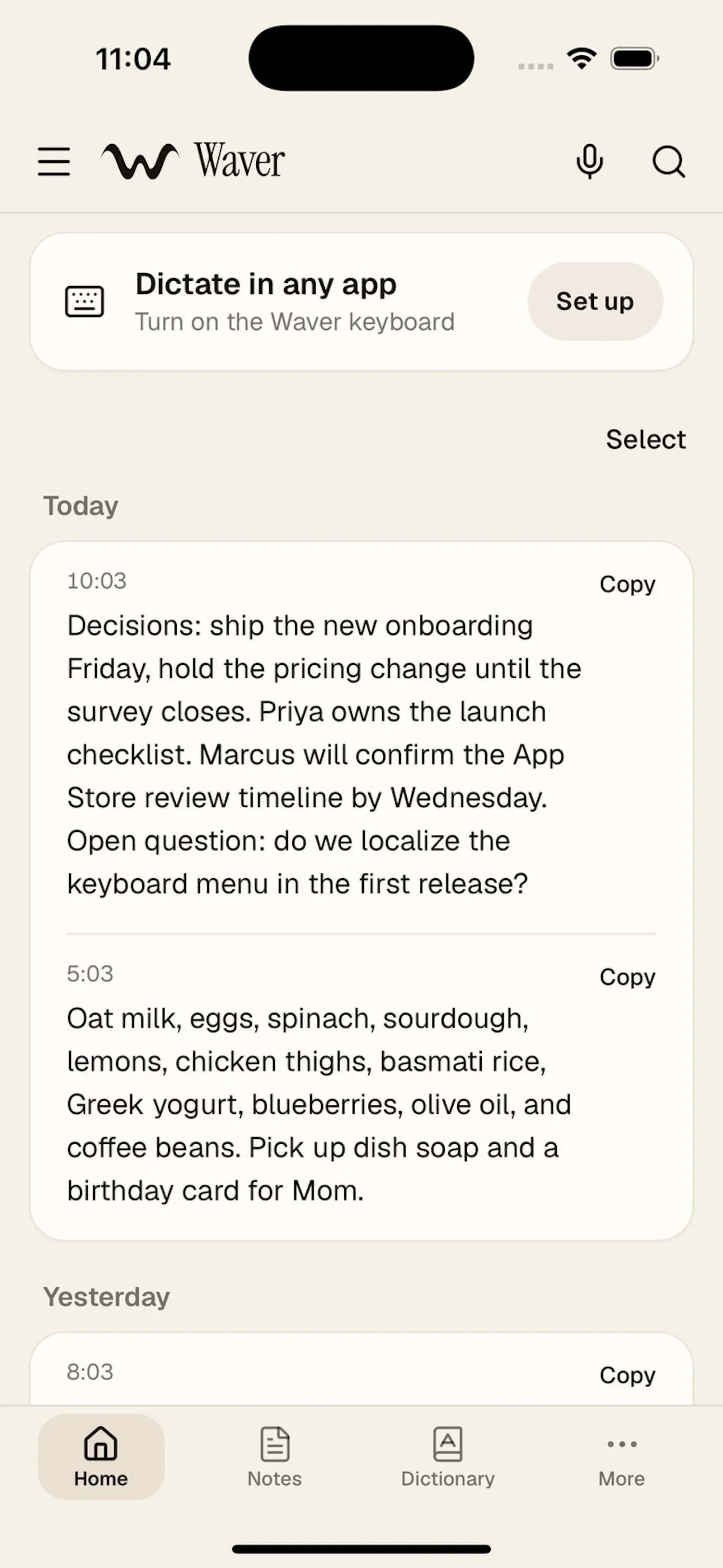 Waver AI screenshot 2