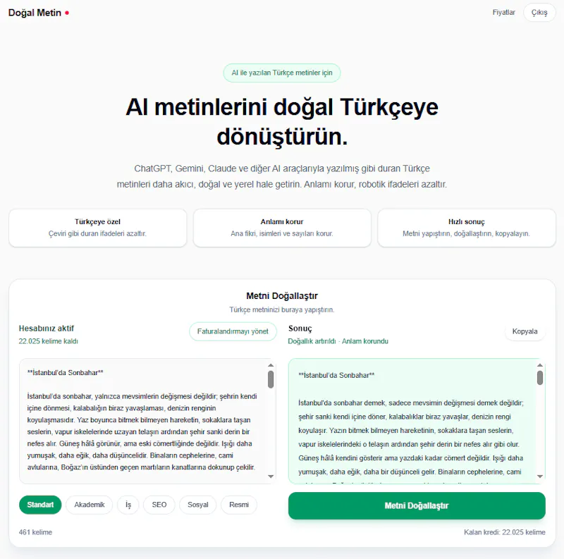 Doğal Metin screenshot 2