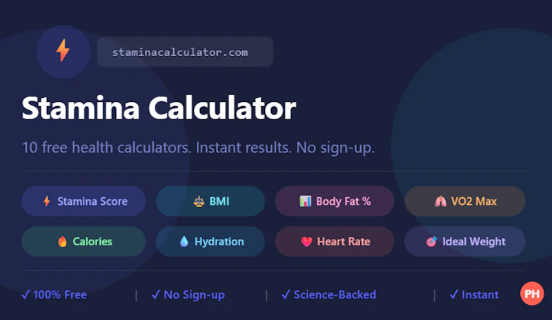 Stamina Calculator screenshot 1