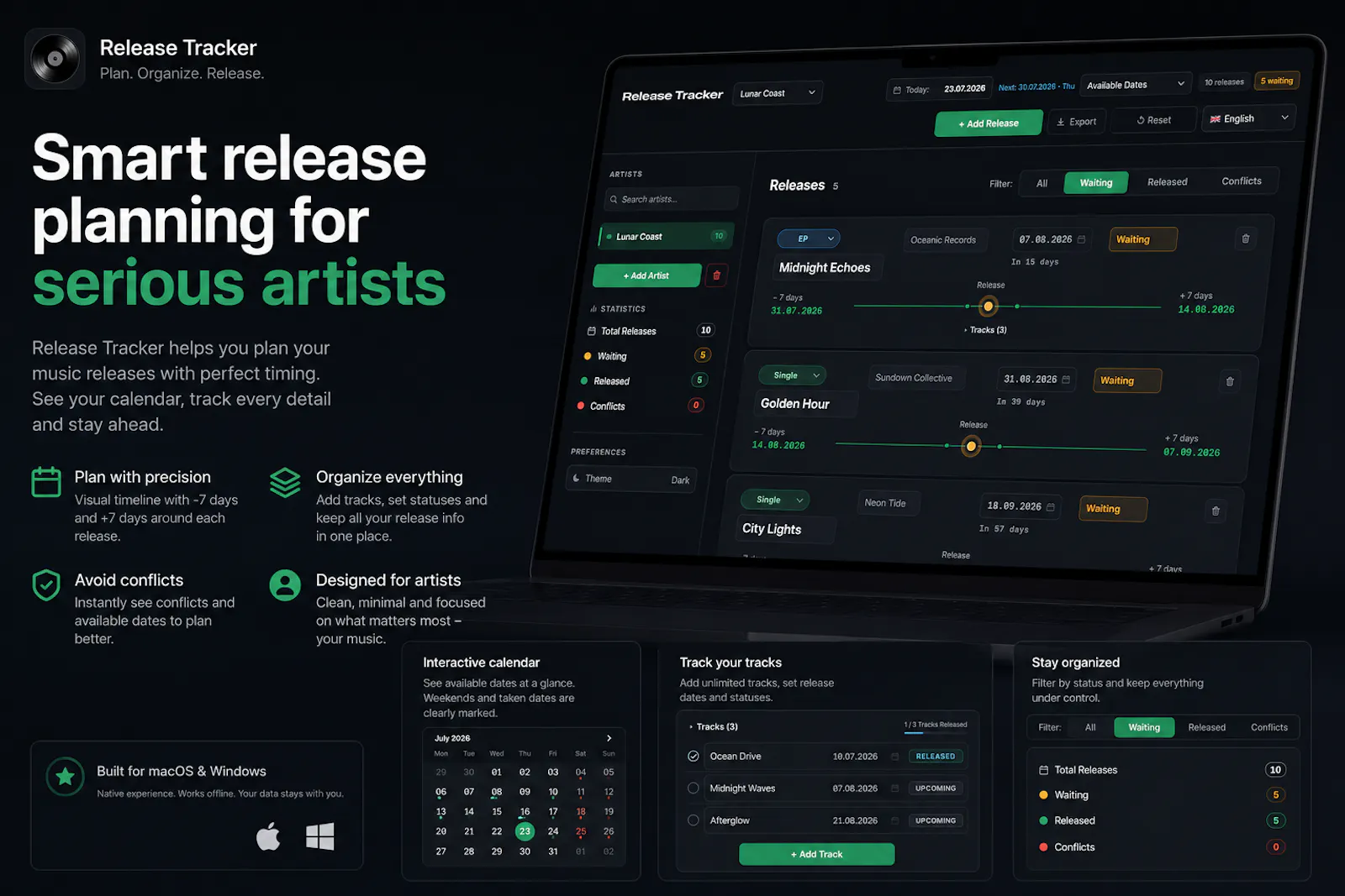 Release Tracker  screenshot 1
