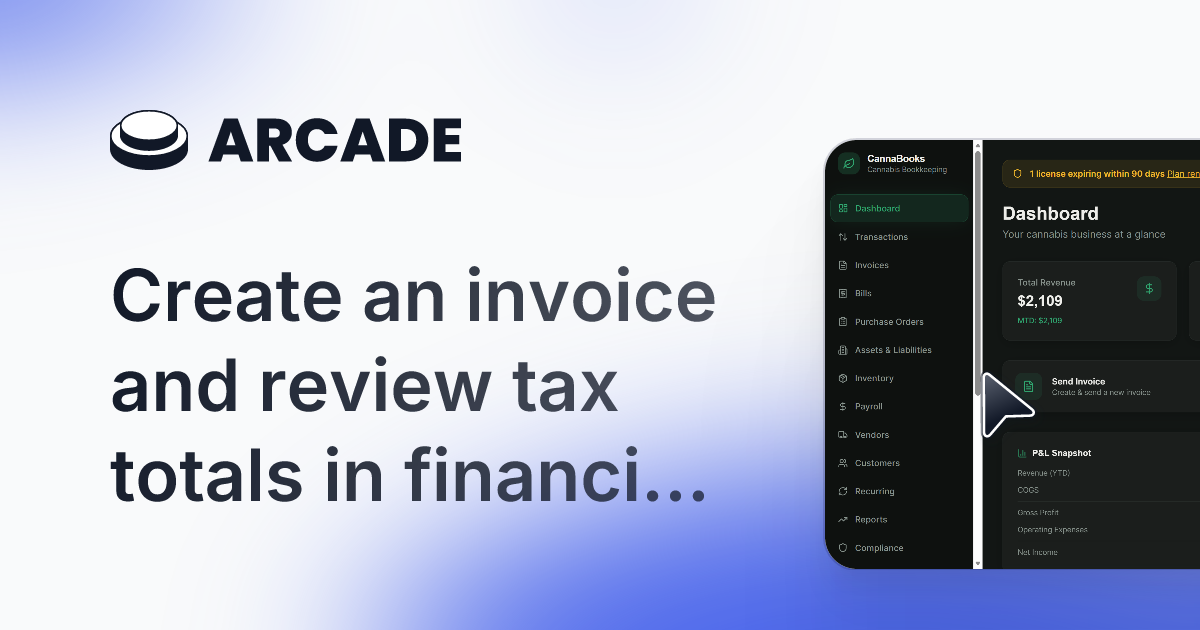 CannaBooks - Main product screenshot demonstrating key features and user interface