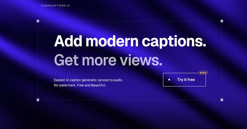 Launching VideoCaptions.ai screenshot 2