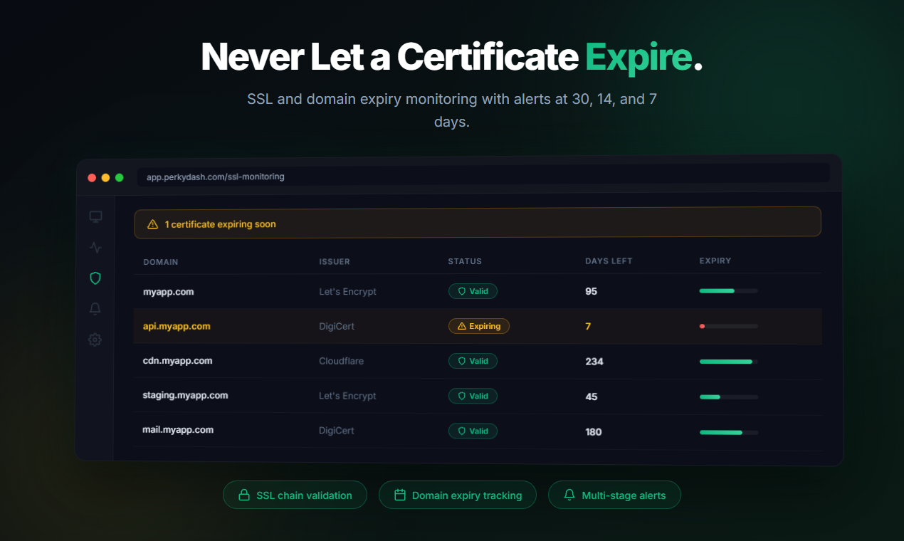PerkyDash - Screenshot 4 showing product features and functionality