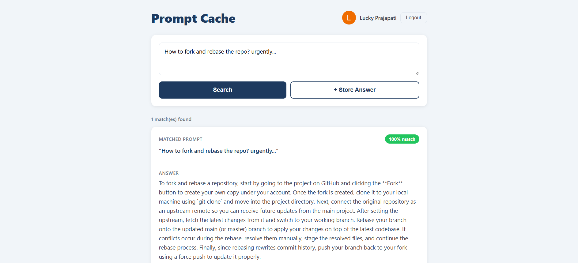 Prompt Cache (Beta version) gallery image
