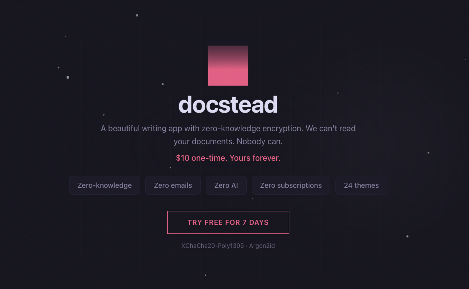 docstead - Main product screenshot demonstrating key features and user interface
