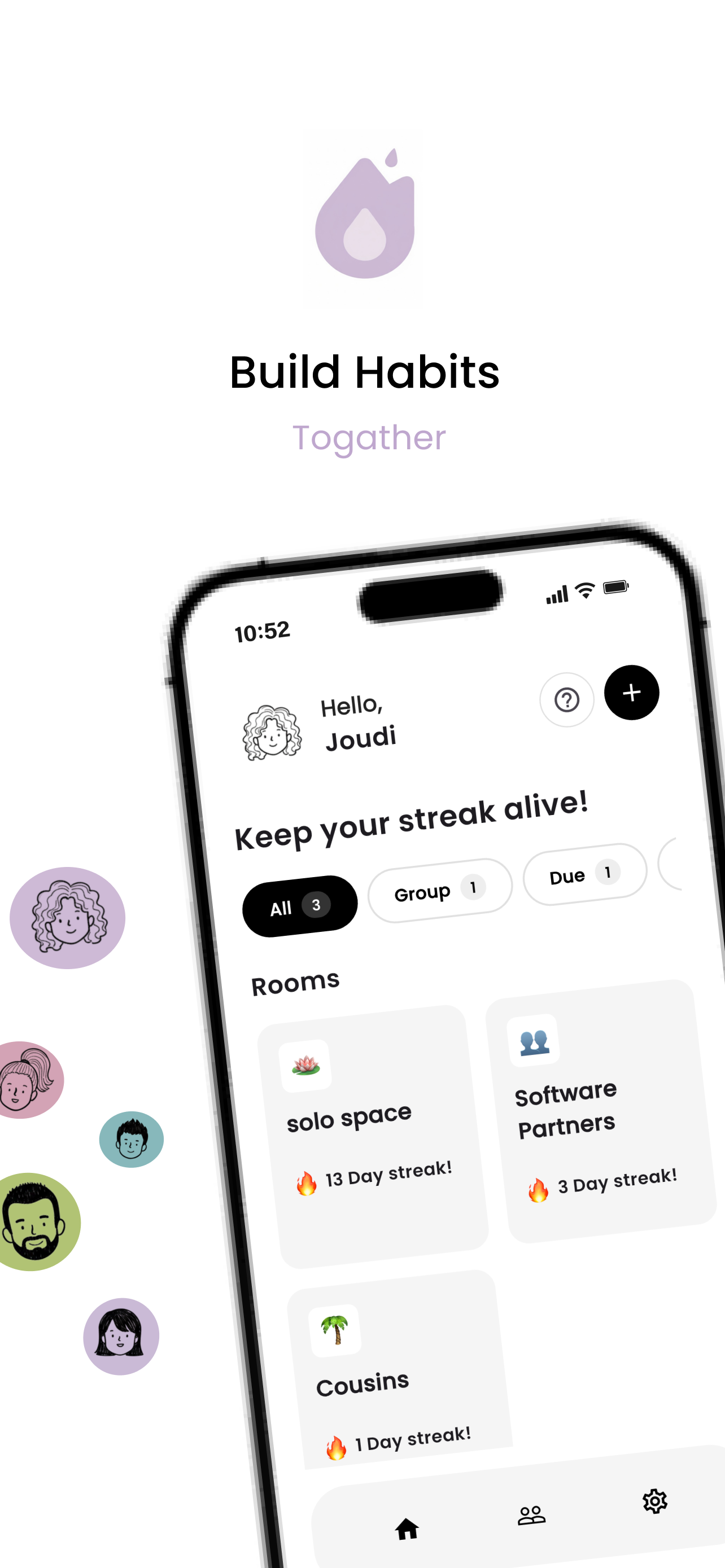 Bond - Group Habit Tracker - Main product screenshot demonstrating key features and user interface