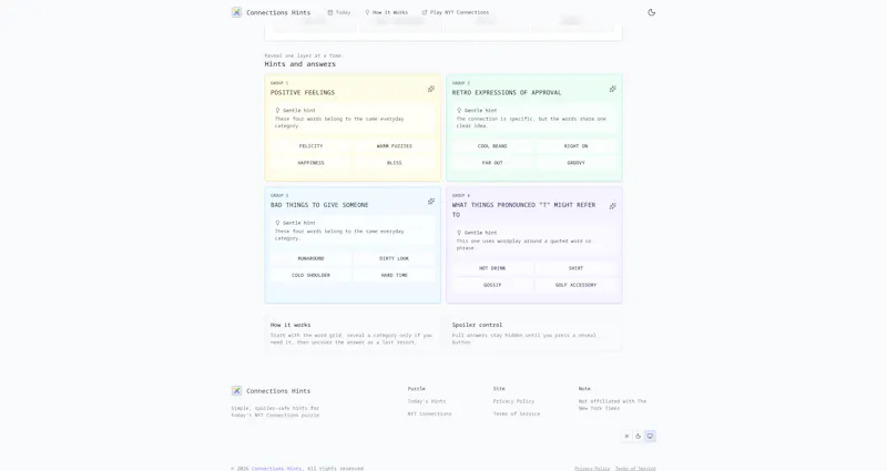 Connections Hints Today screenshot 3