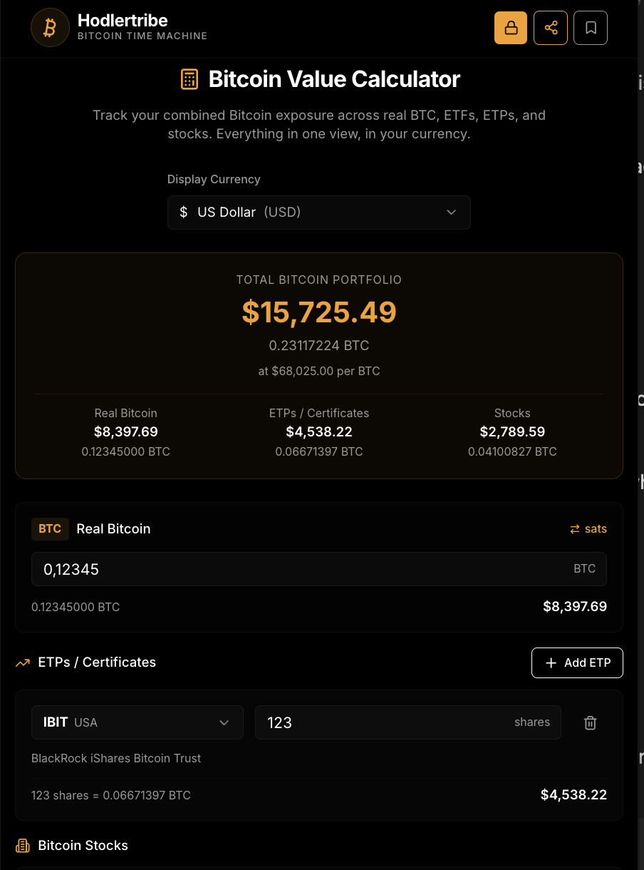 Hodlertribe - Bitcoin Portfolio Tracker gallery image