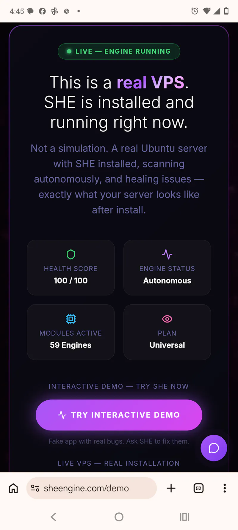 SHE - Self Healing Engine screenshot 4