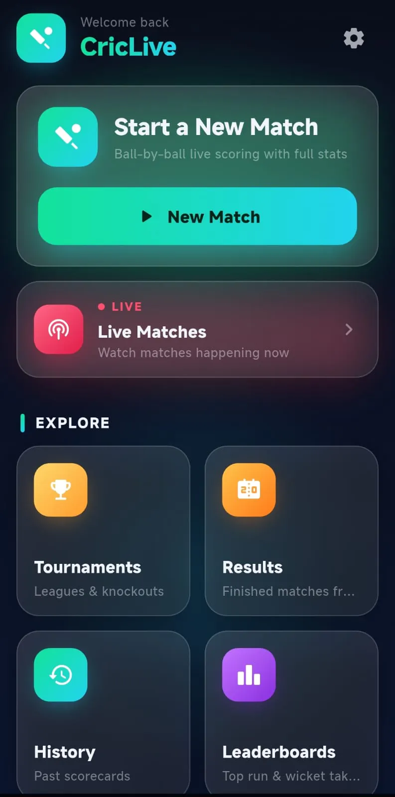 Cricket Scoring Flutter Application gallery image