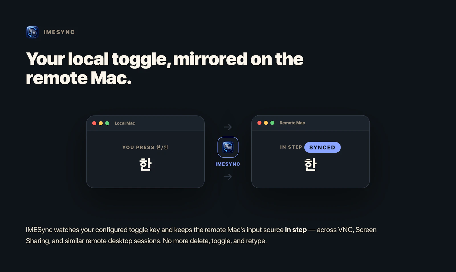 IMESync screenshot 2