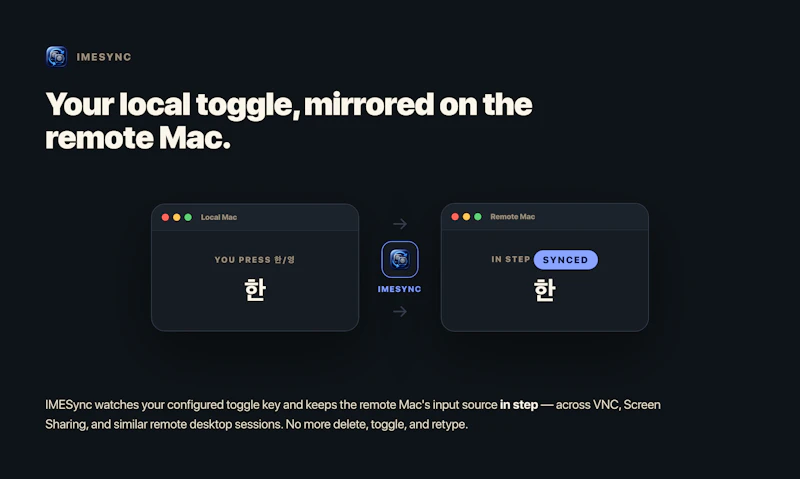 IMESync screenshot 2