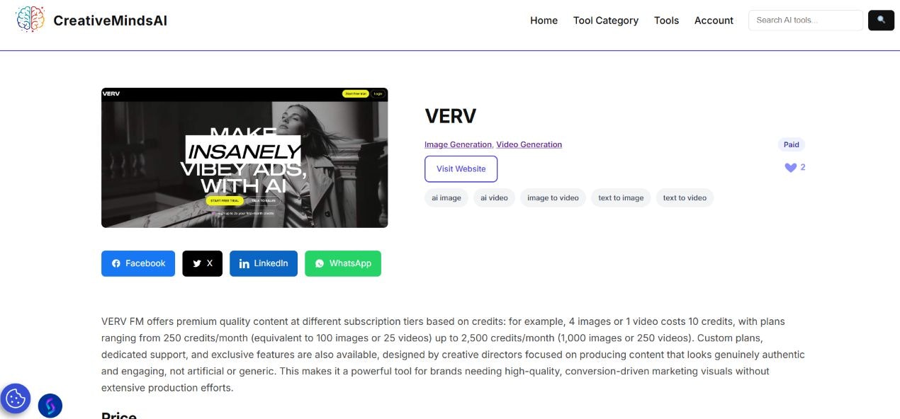 Creative Minds AI – AI Media Tools Hub - Screenshot 5 showing product features and functionality