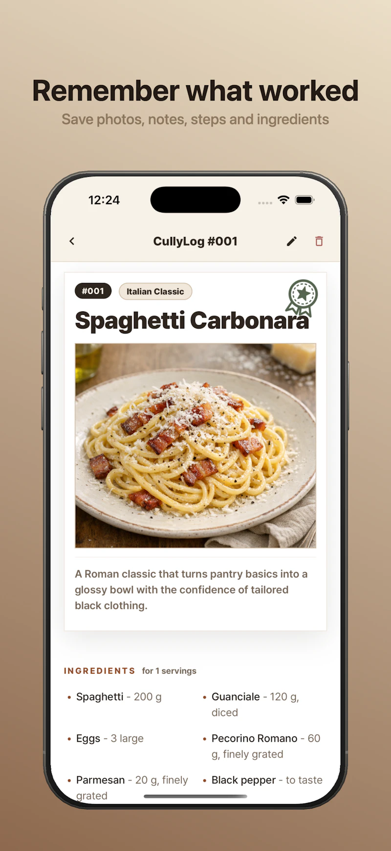 CullyLog screenshot 2