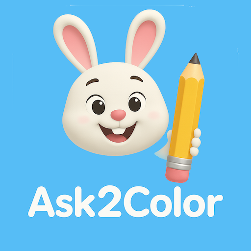 Ask2Color - Drawing for kids to color logo