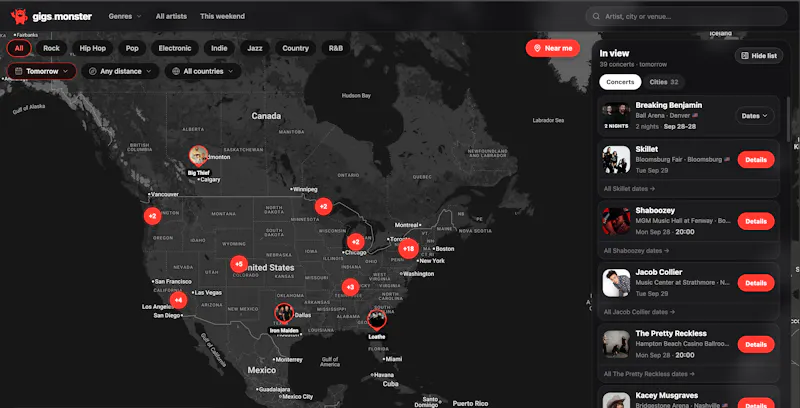 gigs.monster screenshot 1