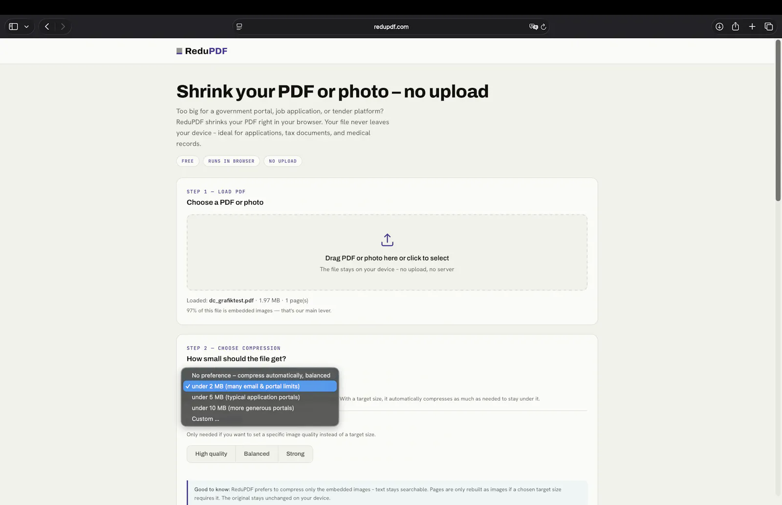 ReduPDF screenshot 1