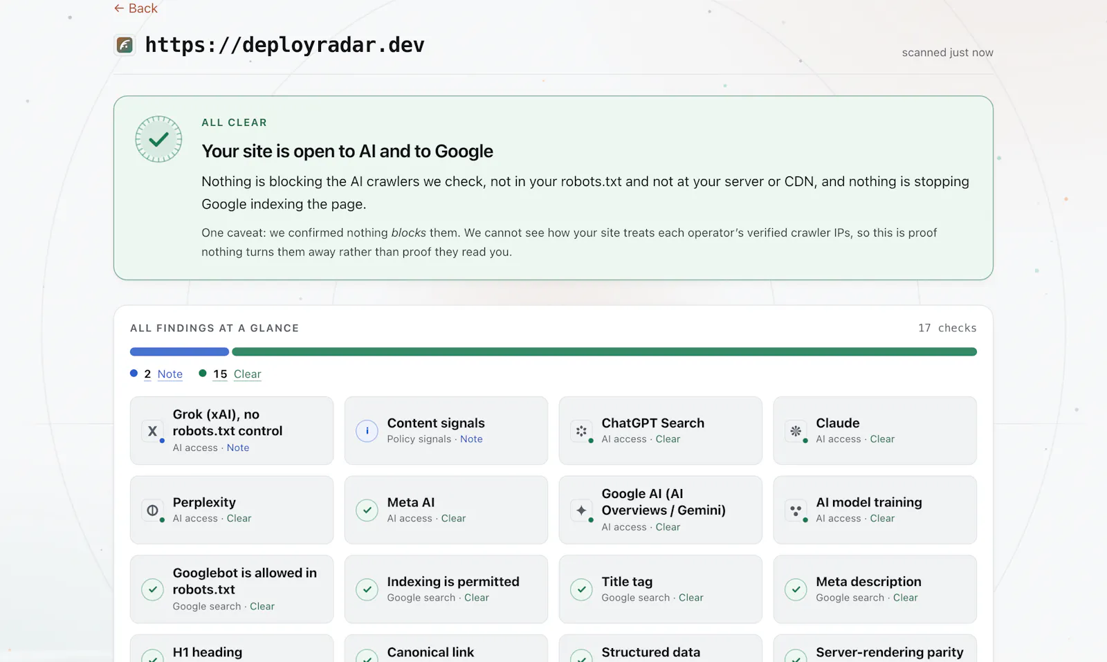 DeployRadar screenshot 2