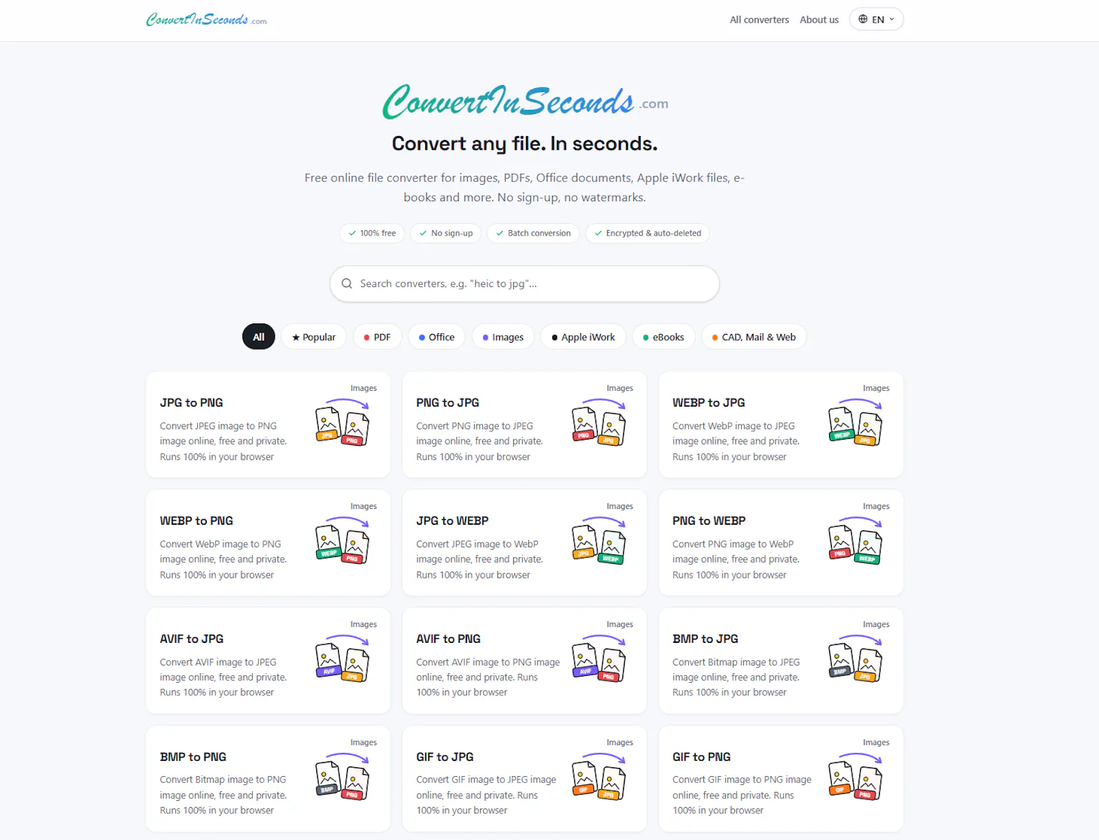 ConvertInSeconds screenshot 2