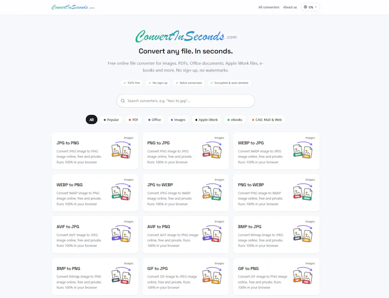 ConvertInSeconds screenshot 2