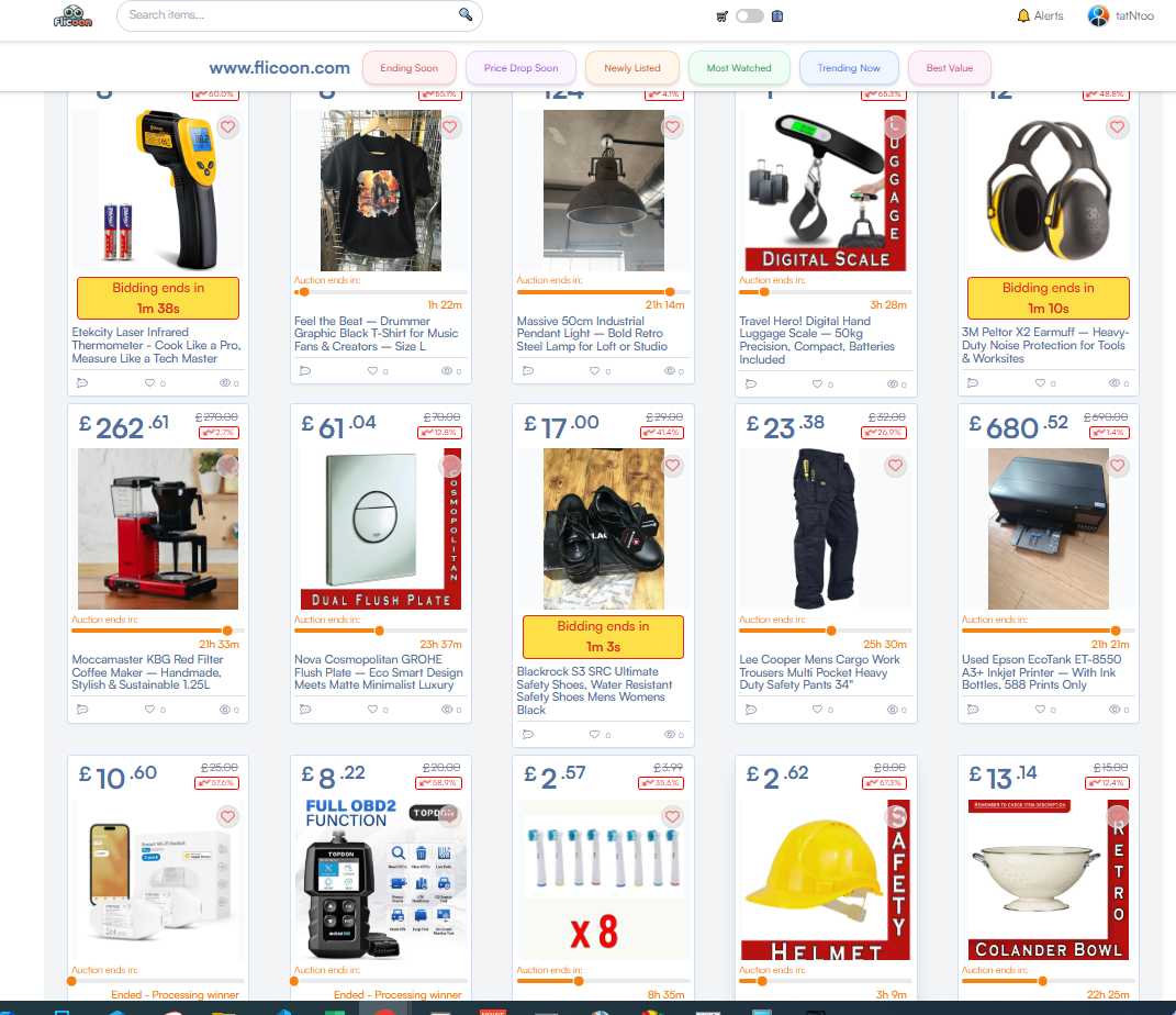 Flicoon: un mercado dinámico - Revendedor a prueba de revendedores.Comprador media 3