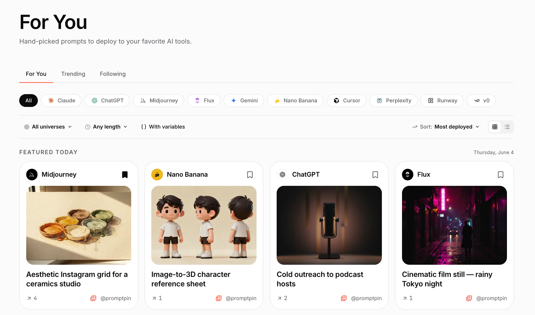 PromptPin screenshot 2