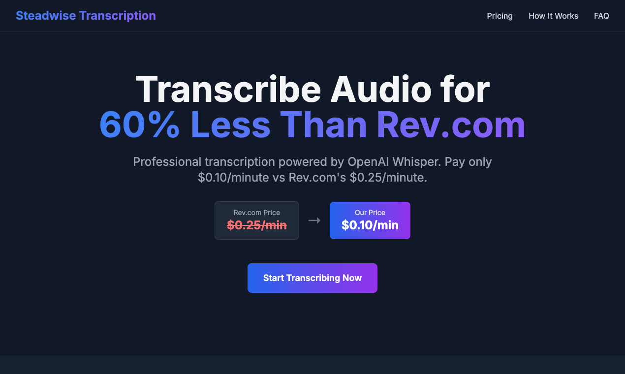Steadwise Transcription